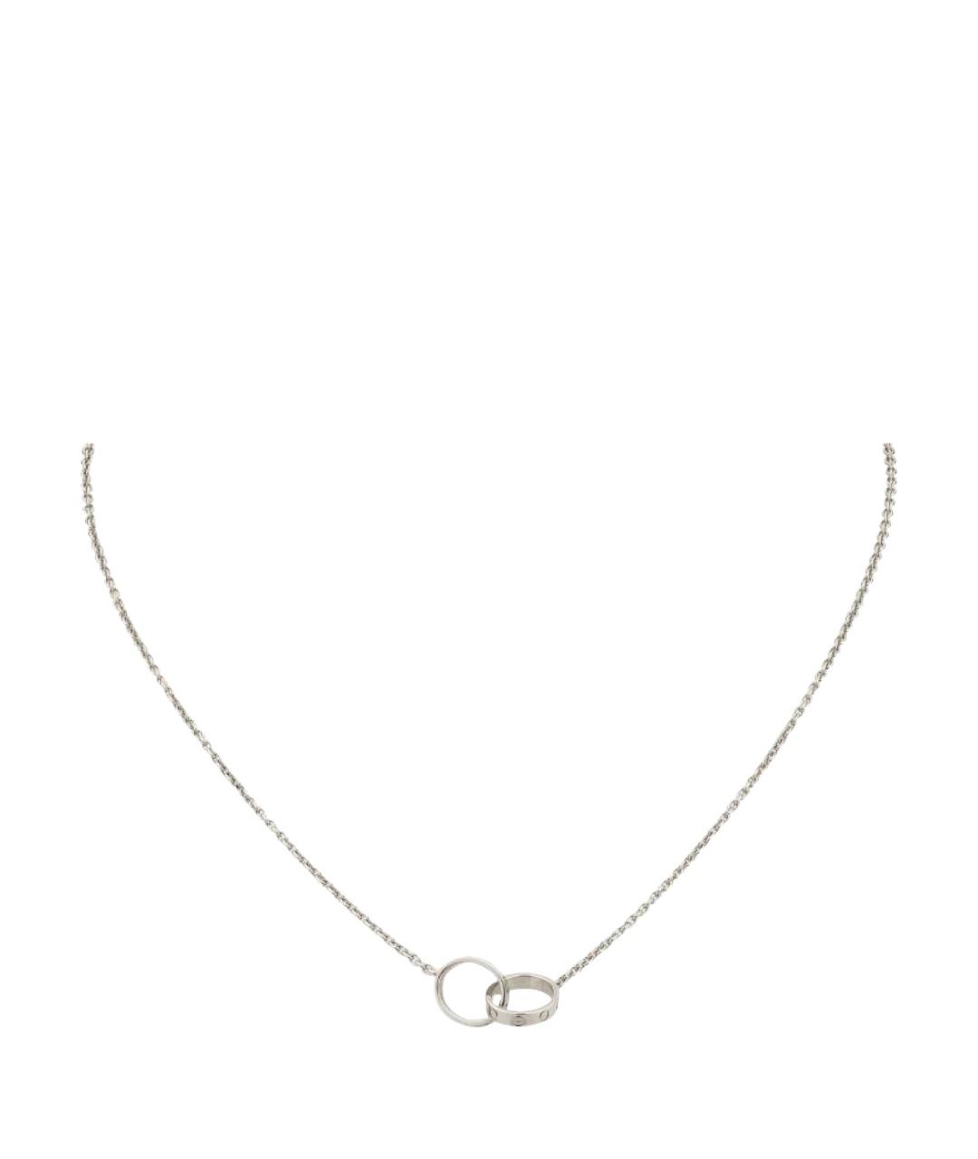CARTIER Серебряное колье из белого золота, фото 1