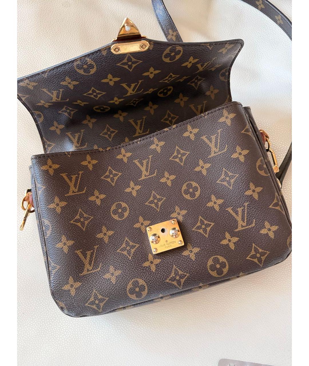 LOUIS VUITTON Коричневая сумка через плечо из канвы, фото 2