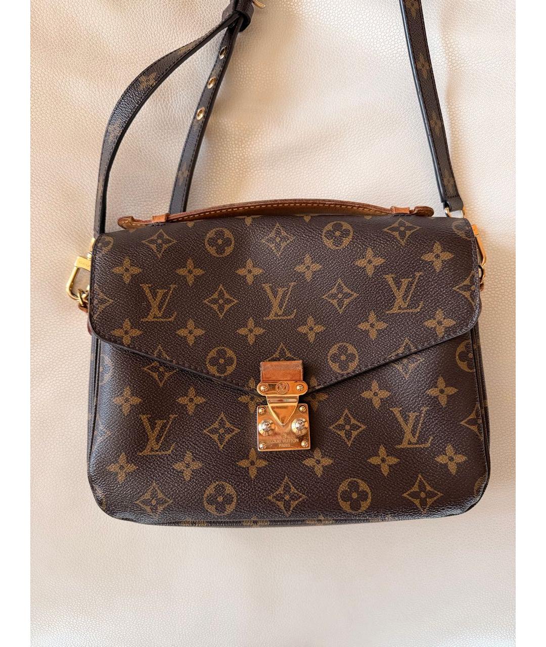 LOUIS VUITTON Коричневая сумка через плечо из канвы, фото 6