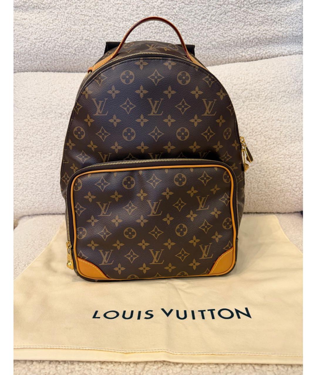 LOUIS VUITTON Коричневый рюкзак из канвы, фото 5