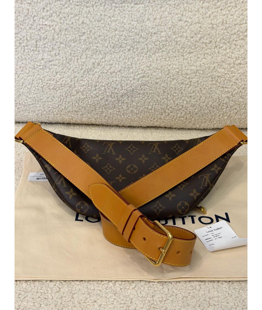 LOUIS VUITTON Коричневая поясная сумка из канвы, фото 3