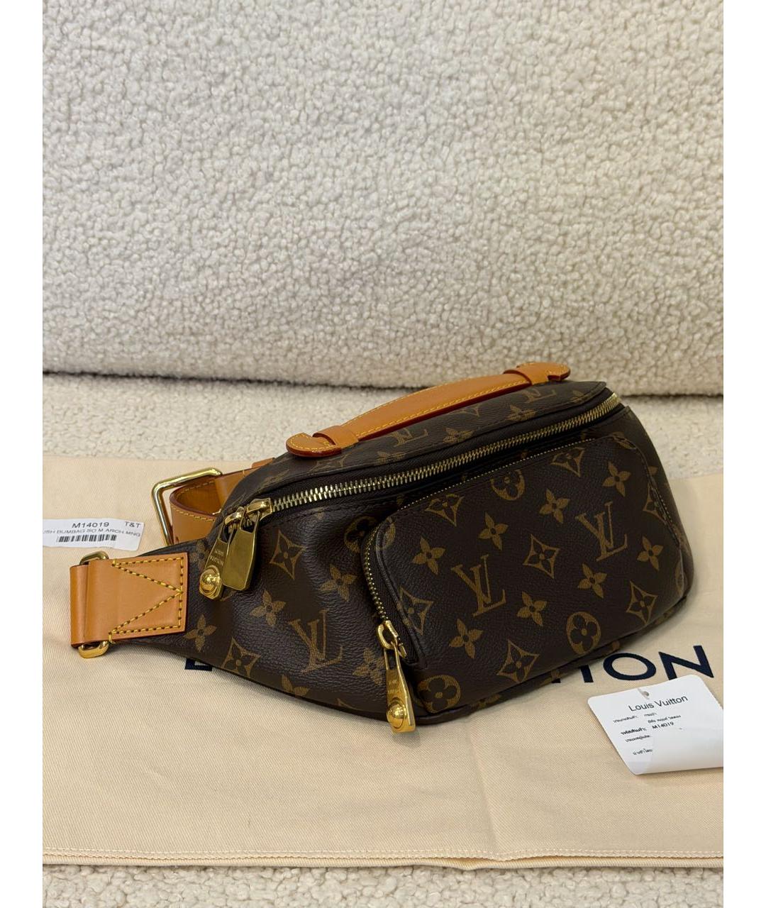 LOUIS VUITTON Коричневая поясная сумка из канвы, фото 2