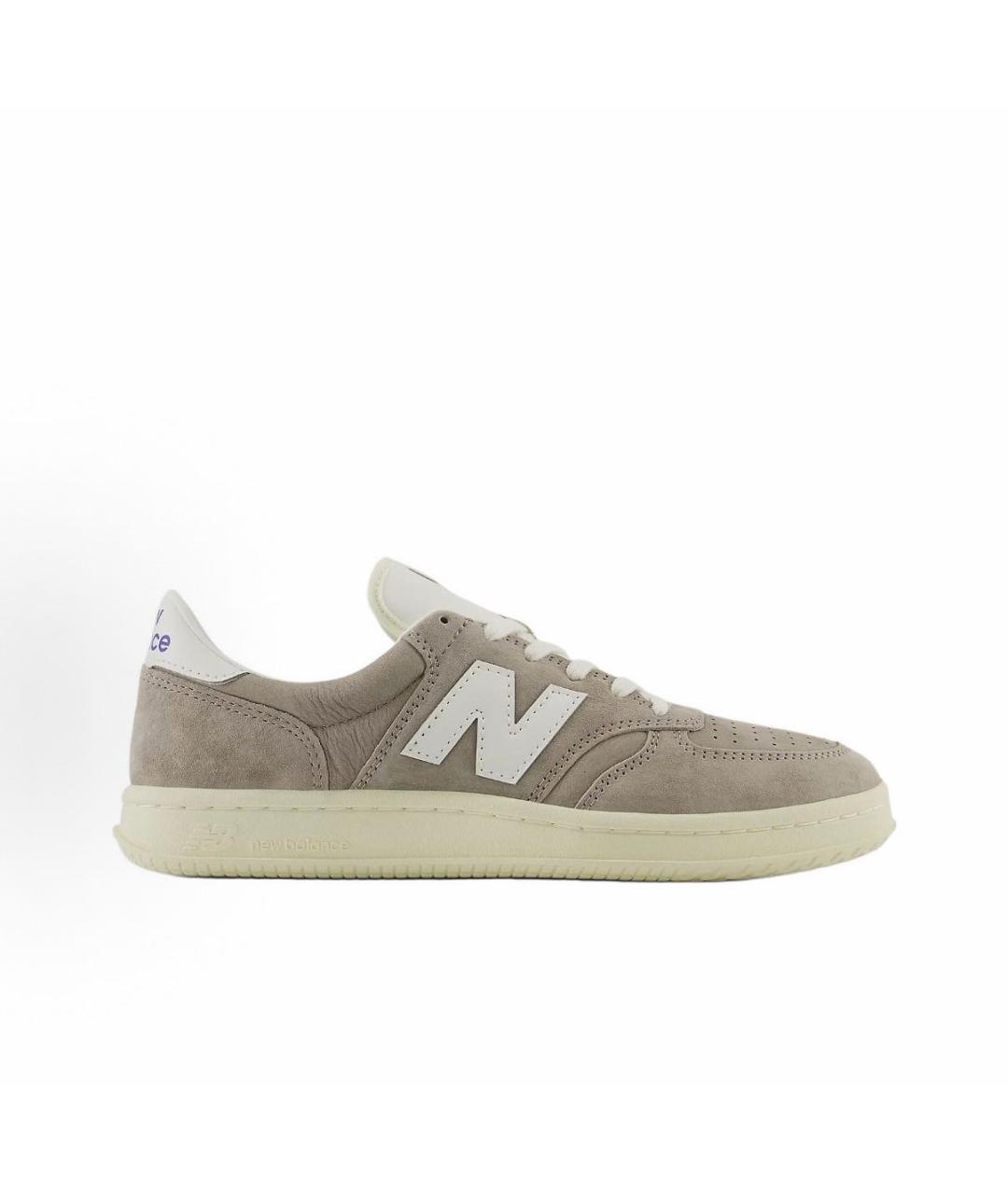 NEW BALANCE Бежевые замшевые низкие кроссовки / кеды, фото 5