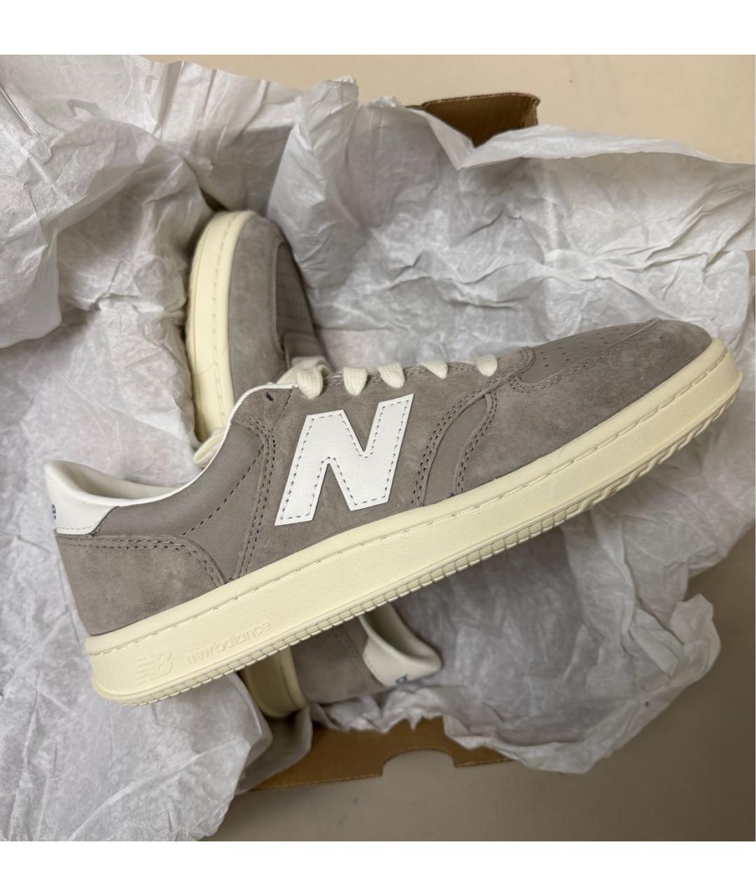 NEW BALANCE Бежевые замшевые низкие кроссовки / кеды, фото 3