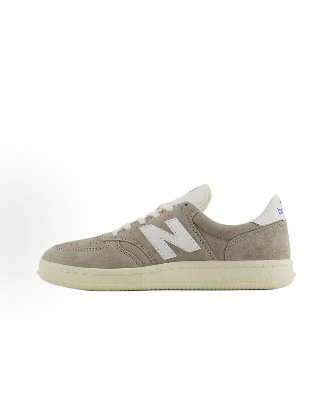 NEW BALANCE Бежевые замшевые низкие кроссовки / кеды, фото 2
