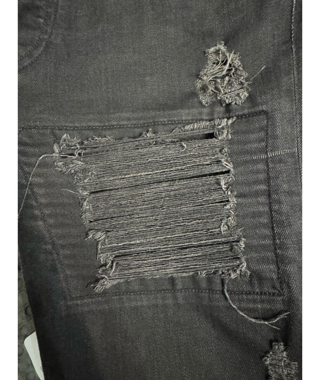 MARCELO BURLON Черные хлопковые джинсы скинни, фото 4