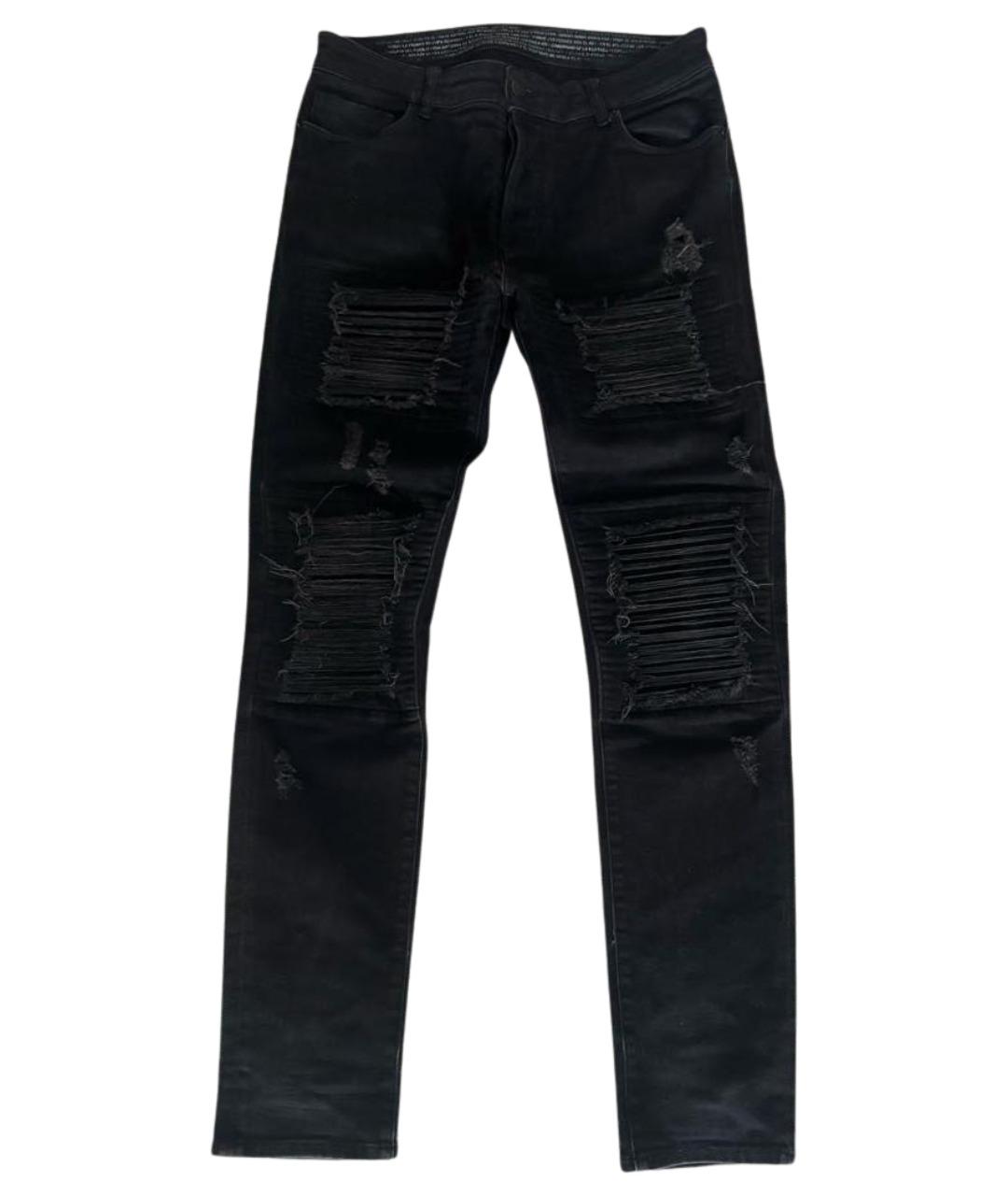 MARCELO BURLON Черные хлопковые джинсы скинни, фото 1