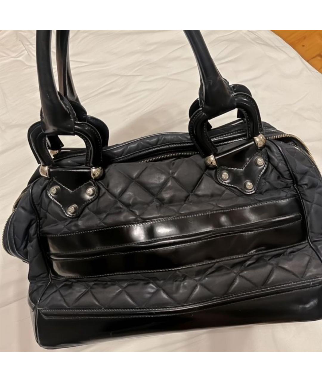 BURBERRY Черная кожаная сумка тоут, фото 4
