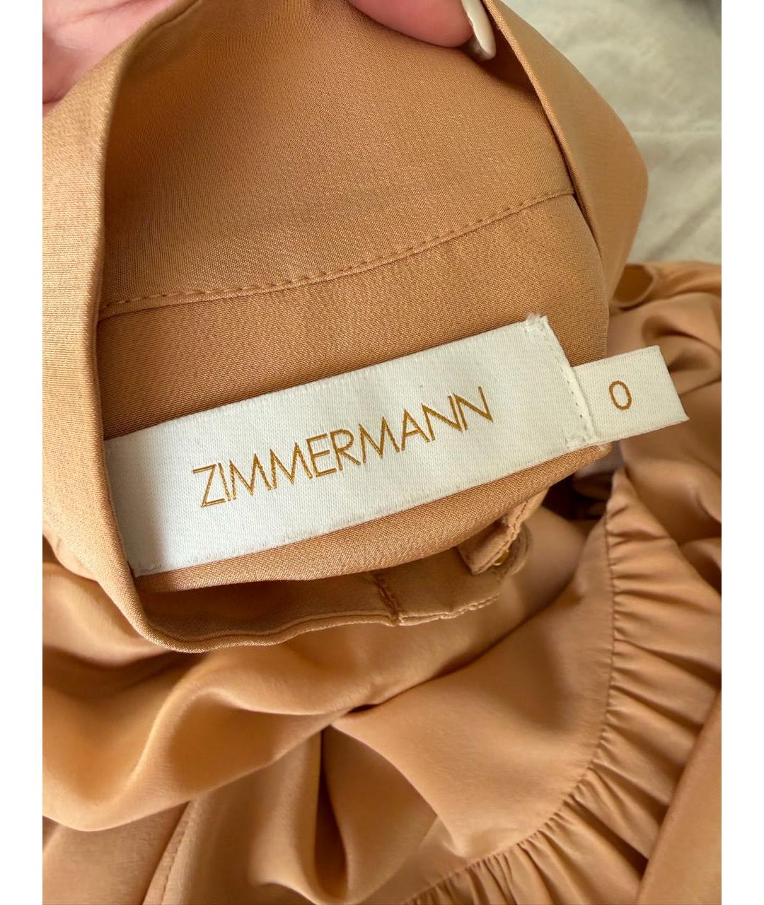 ZIMMERMANN Оранжевое шелковое повседневное платье, фото 4