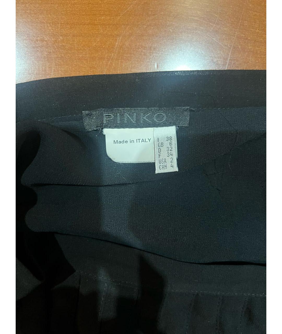 PINKO Черная полиэстеровая юбка миди, фото 4