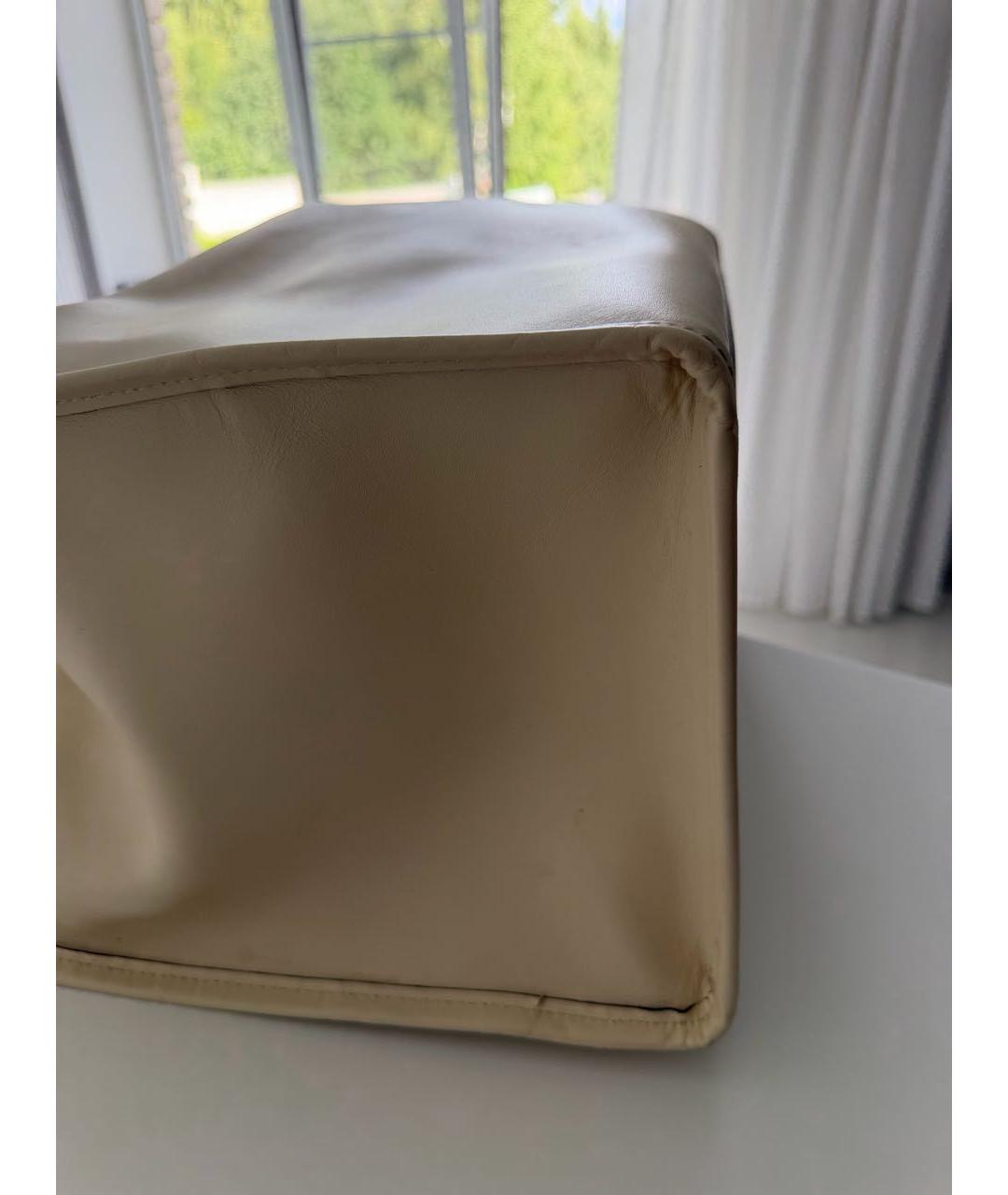 FENDI Бежевая кожаная сумка тоут, фото 5