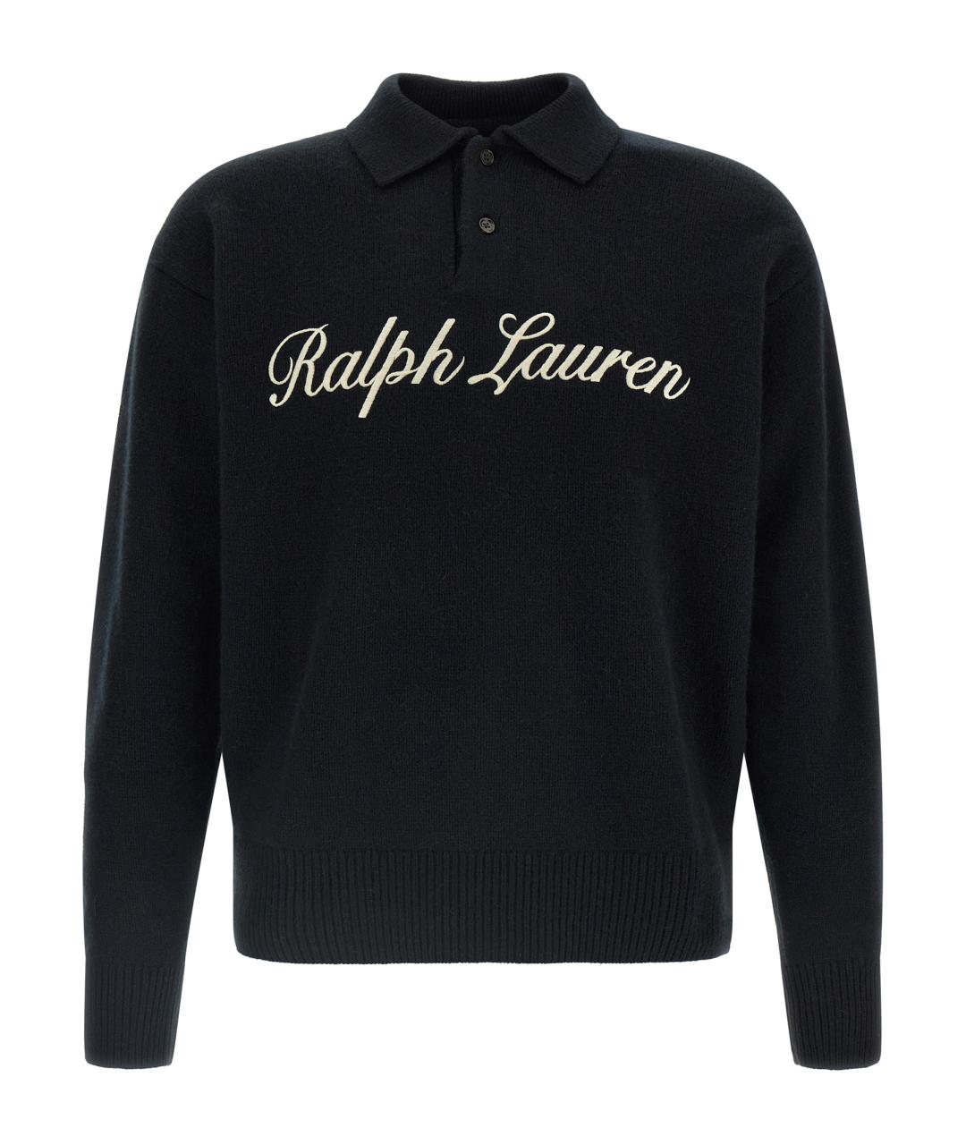 POLO RALPH LAUREN Черный шерстяной джемпер / свитер, фото 1