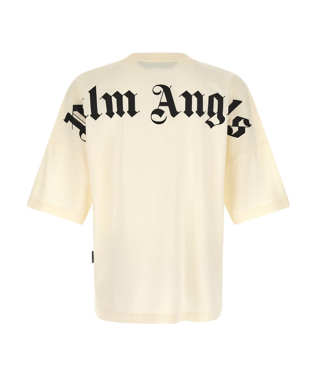 PALM ANGELS Белая хлопковая футболка, фото 2