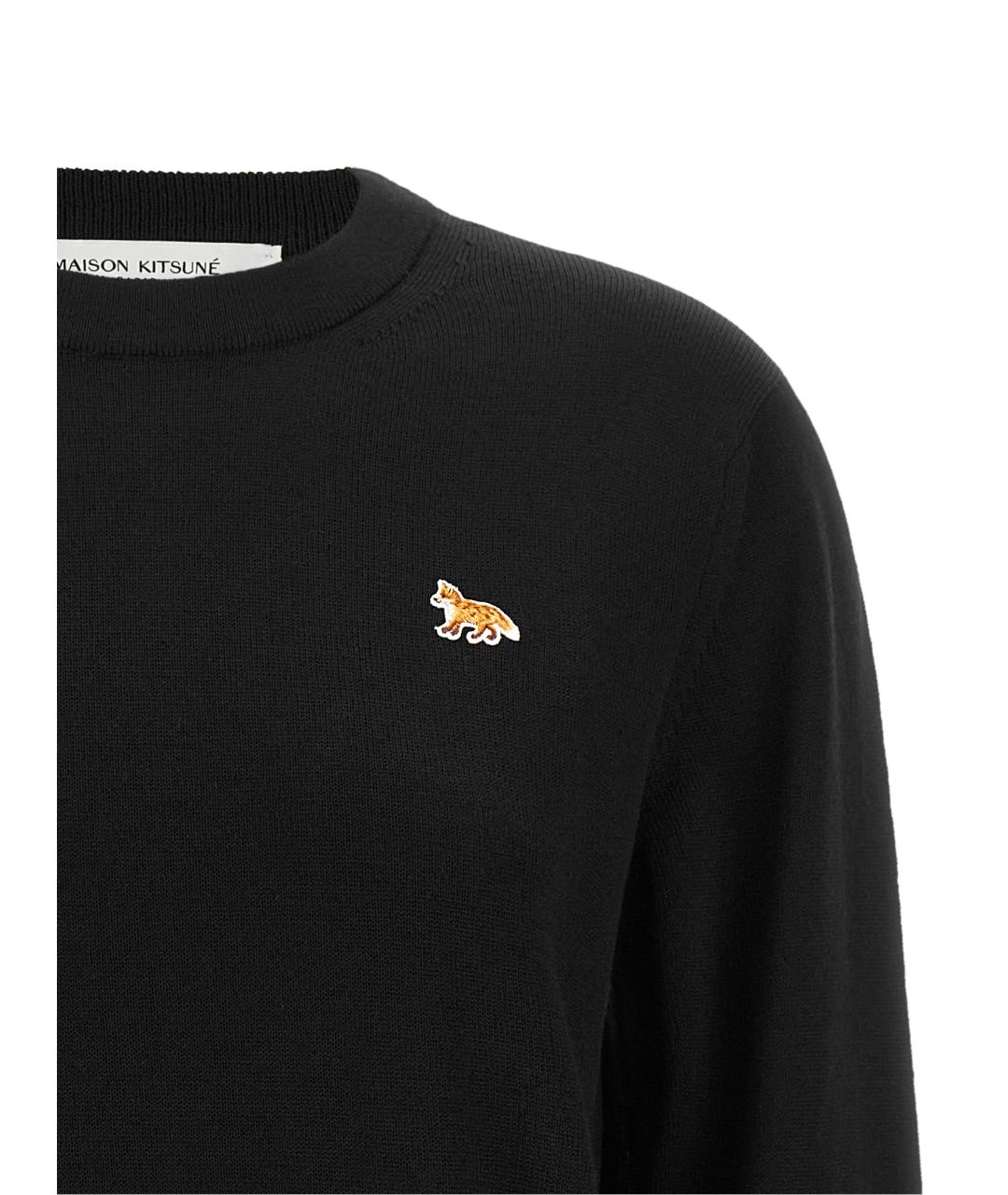 MAISON KITSUNE Черный шерстяной джемпер / свитер, фото 3