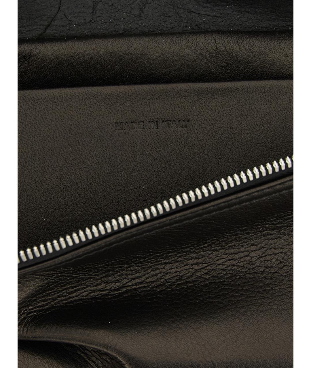 RICK OWENS Черная кожаная сумка через плечо, фото 4