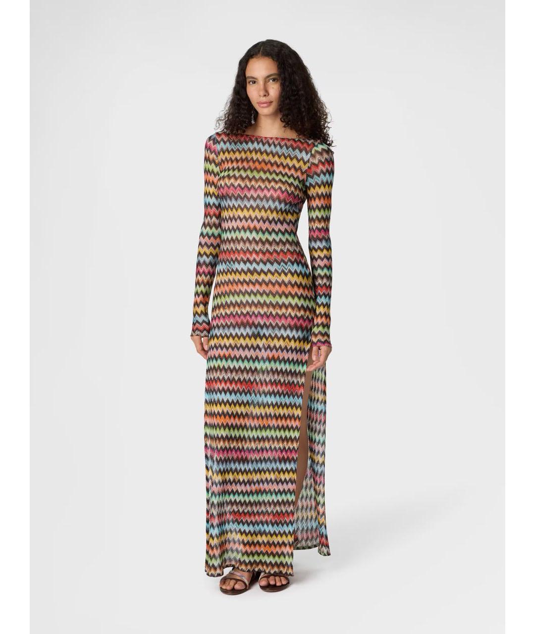 MISSONI Мульти вискозное коктейльное платье, фото 6