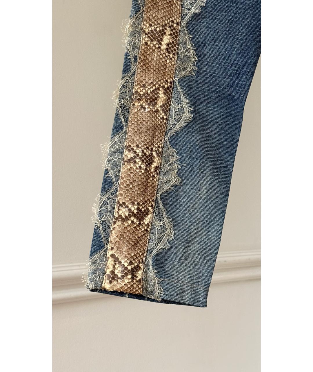 DOLCE&GABBANA Голубые прямые джинсы, фото 3
