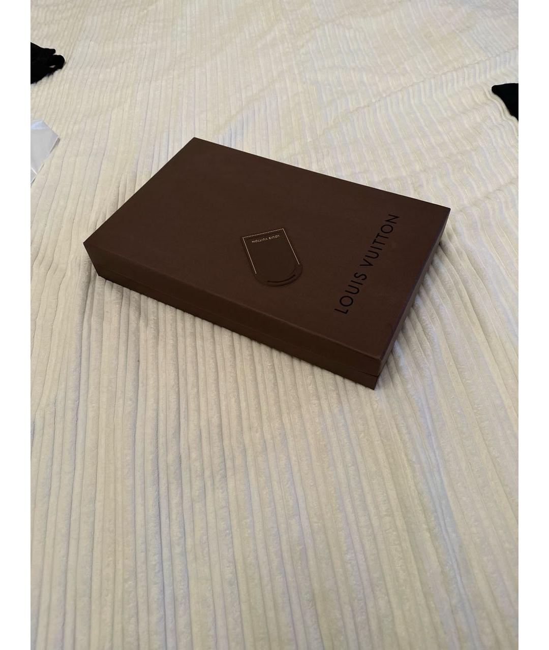 LOUIS VUITTON Коричневый шерстяной шарф, фото 4