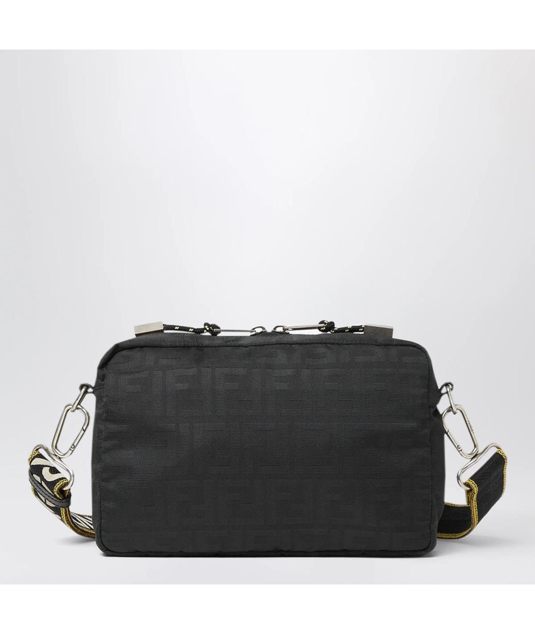 FENDI Черная тканевая сумка на плечо, фото 2