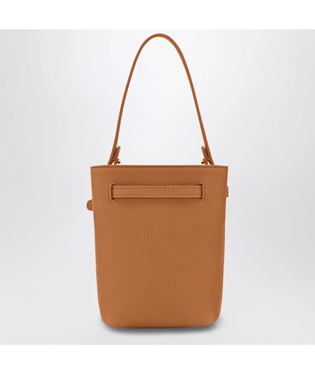 LONGCHAMP Коричневая кожаная сумка тоут, фото 2