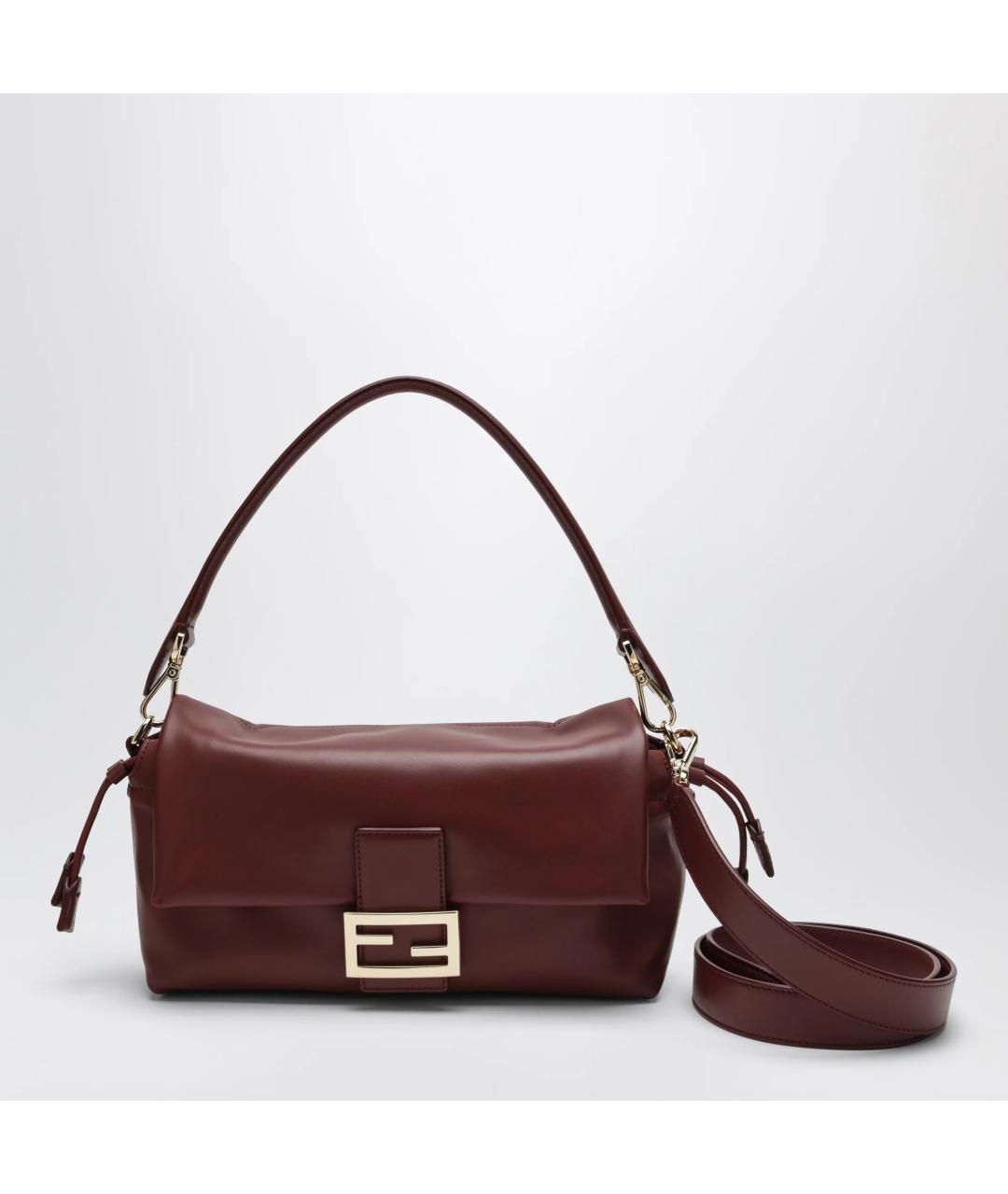 FENDI Красная кожаная сумка через плечо, фото 3