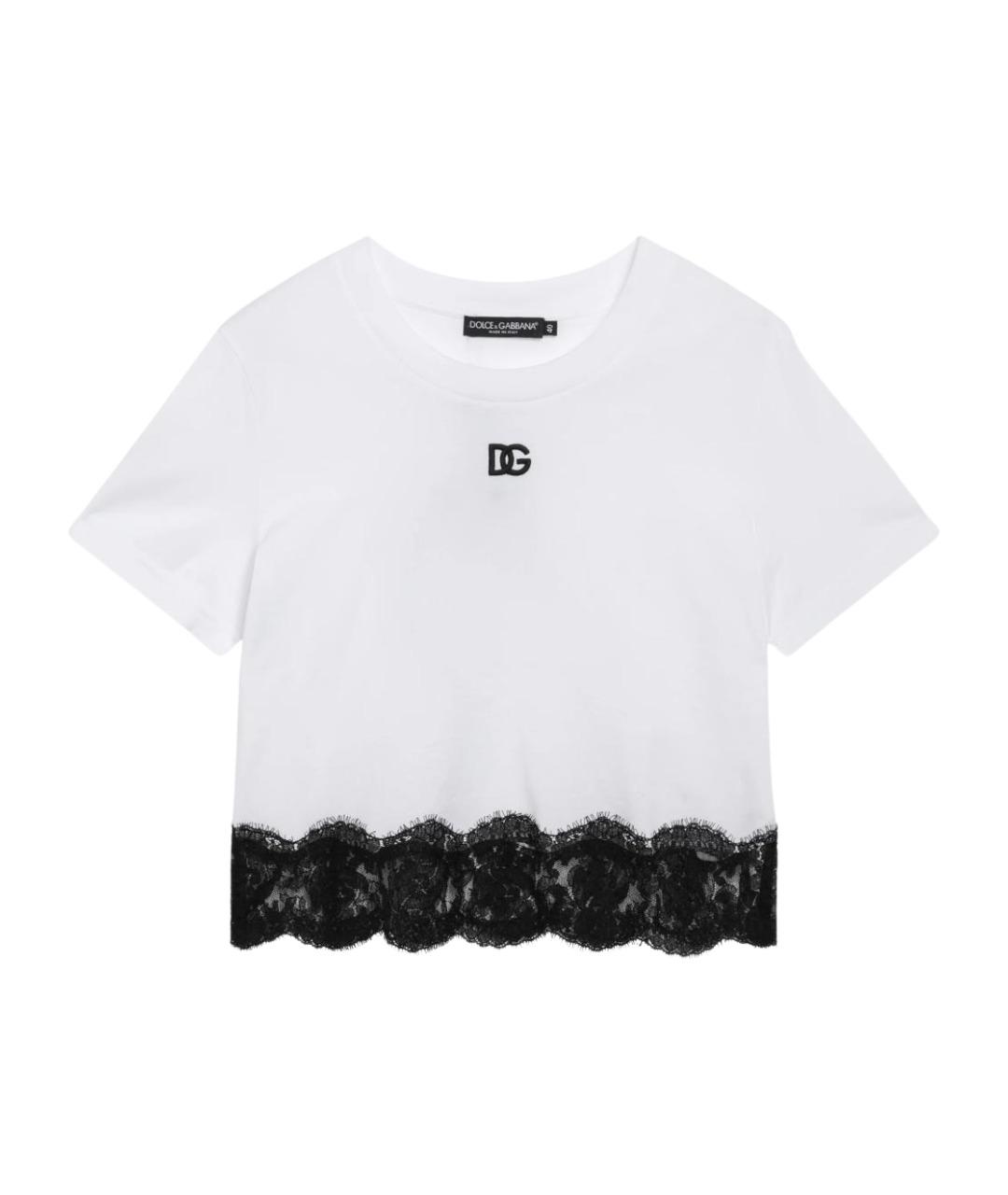 DOLCE&GABBANA Белая хлопковая футболка, фото 1