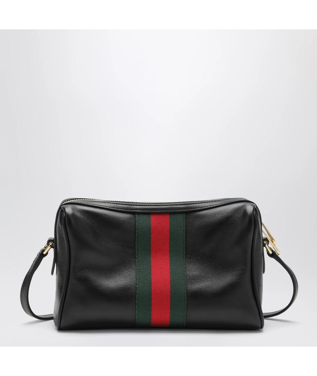GUCCI Черная кожаная сумка через плечо, фото 2