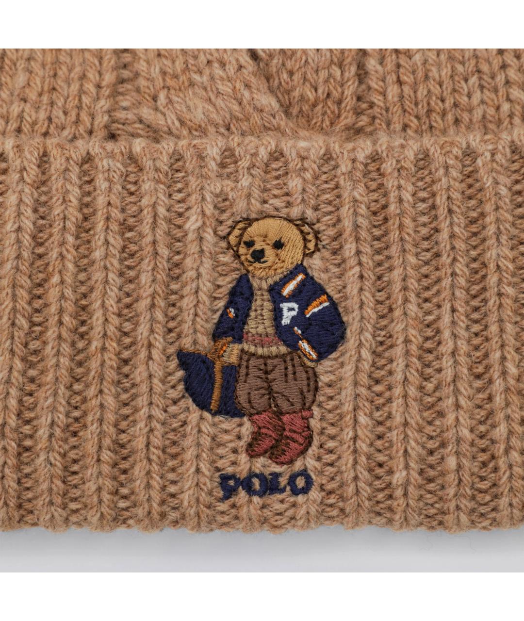 POLO RALPH LAUREN Бежевая шерстяная шапка, фото 2