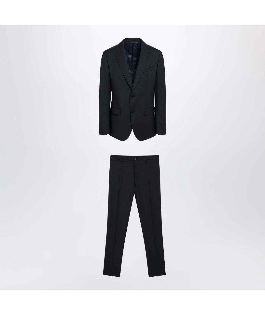 DOLCE&GABBANA Темно-синий классический костюм, фото 3
