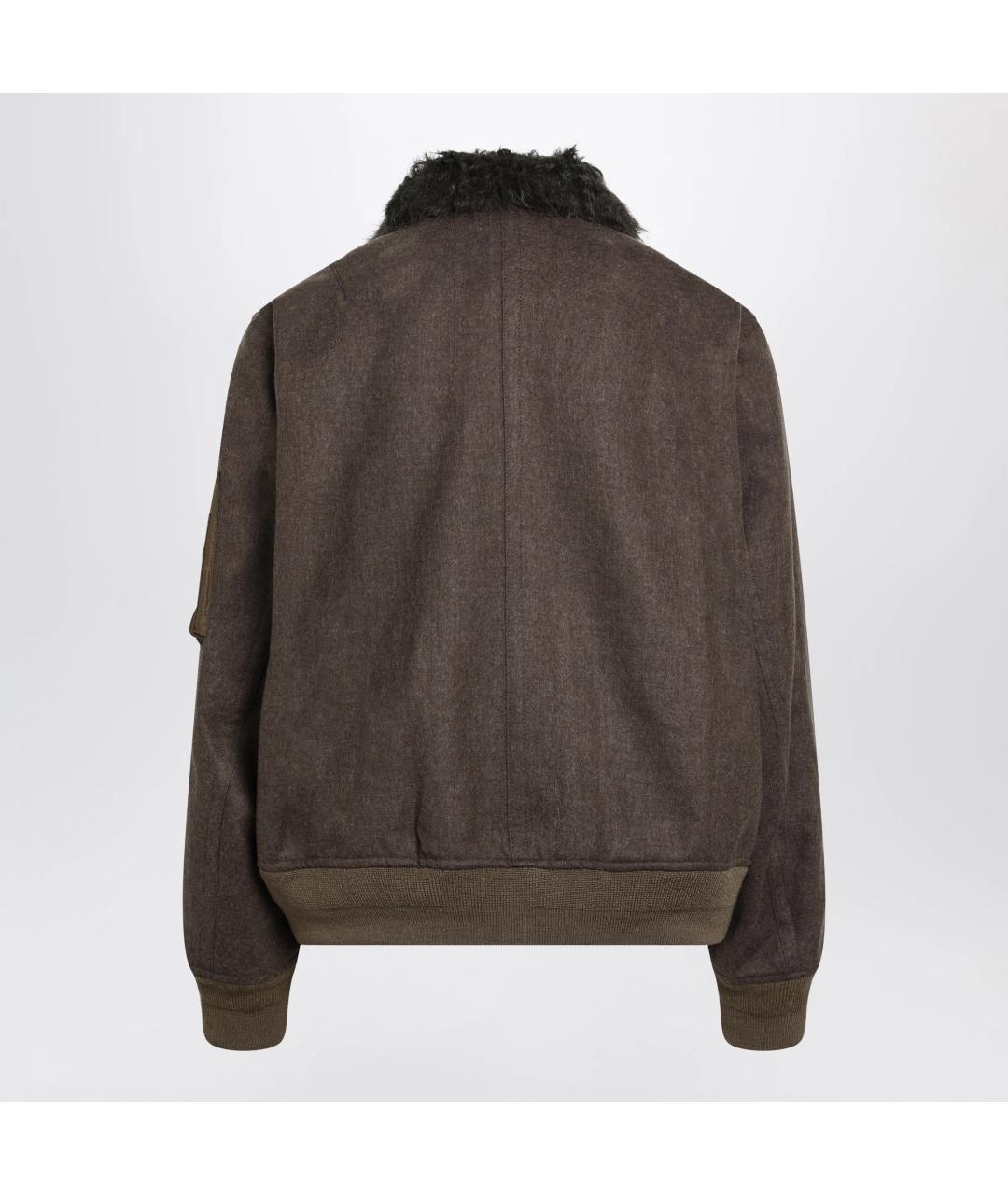 SACAI Коричневая шерстяная куртка, фото 2
