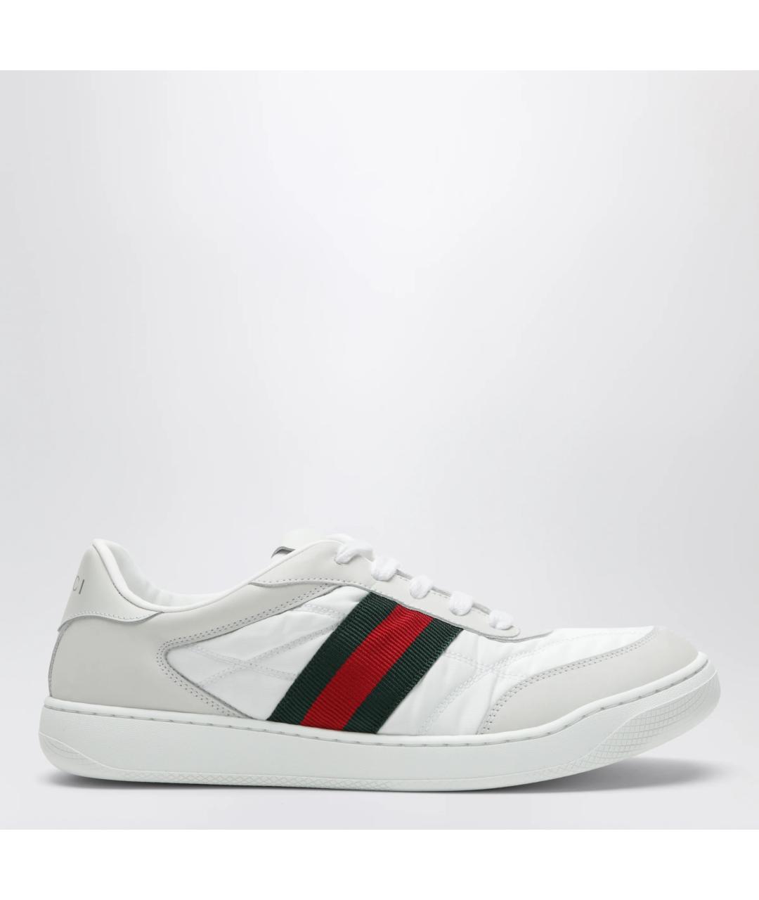 GUCCI Белые текстильные кроссовки, фото 3