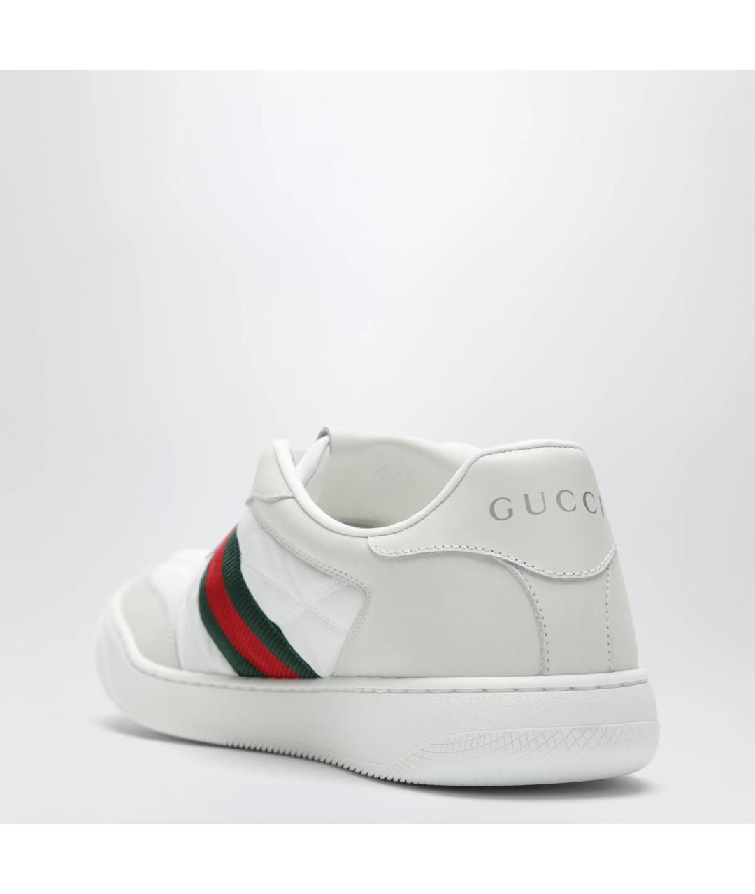 GUCCI Белые текстильные кроссовки, фото 2