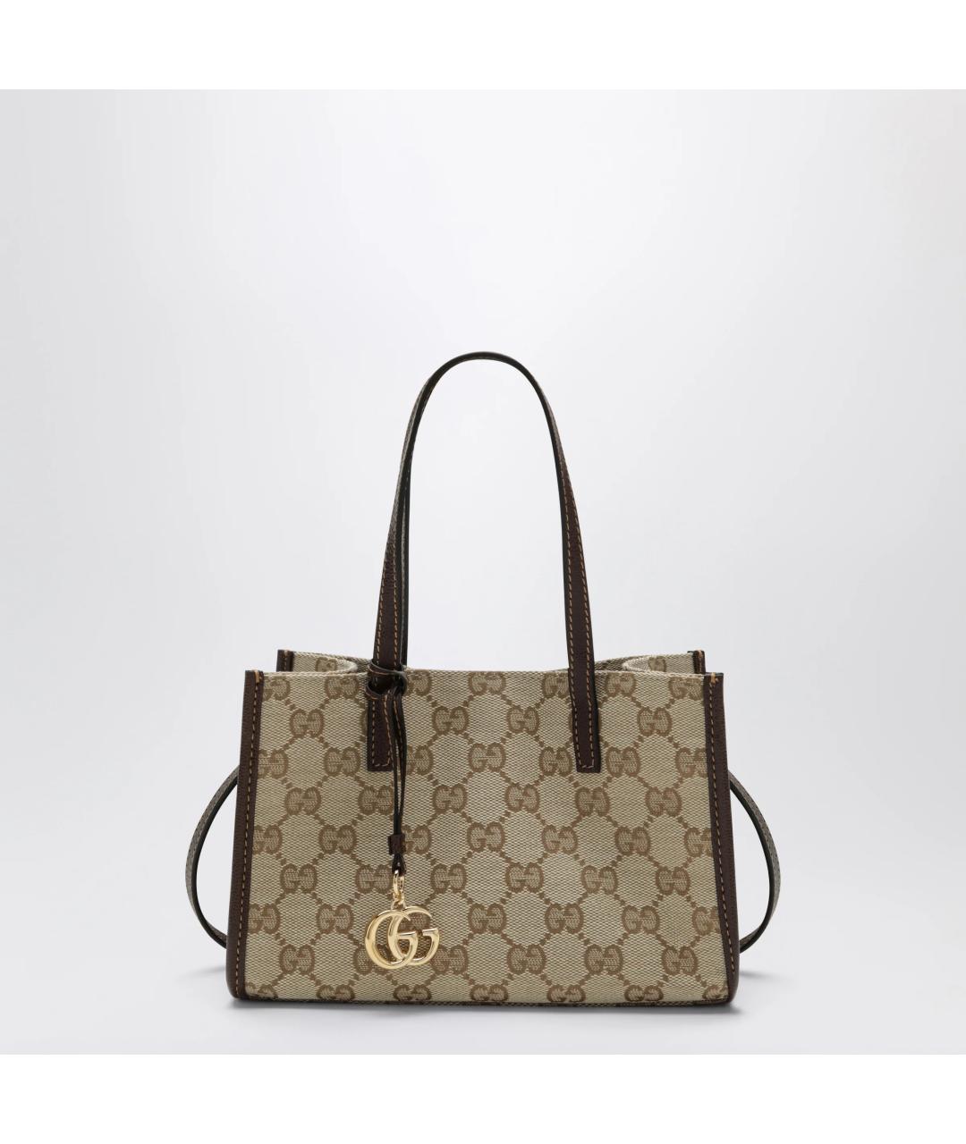 GUCCI Бежевая тканевая сумка тоут, фото 3