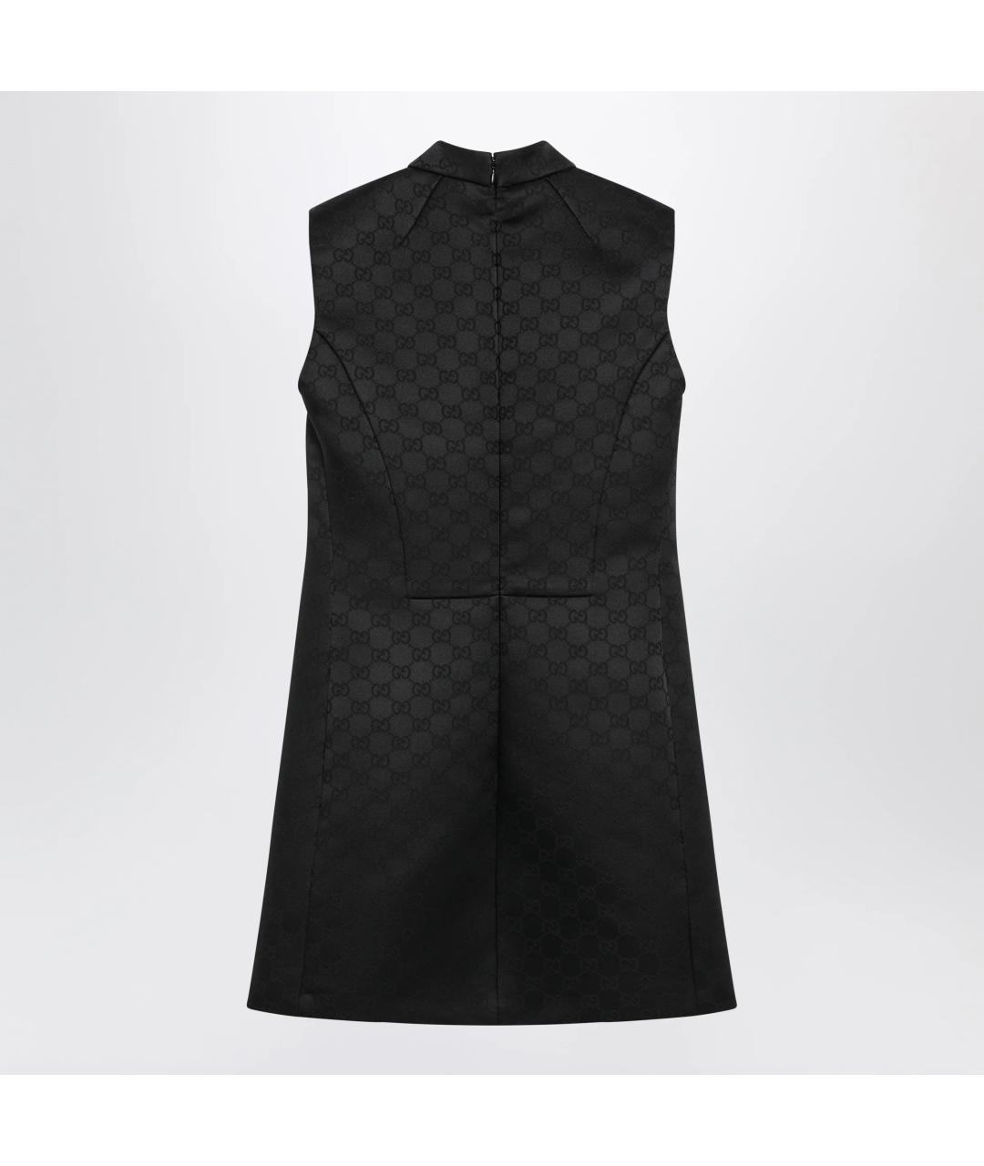 GUCCI Черное вискозное повседневное платье, фото 2