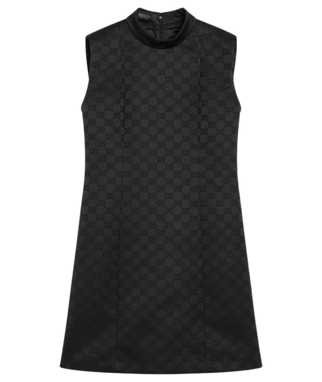 GUCCI Черное вискозное повседневное платье, фото 1