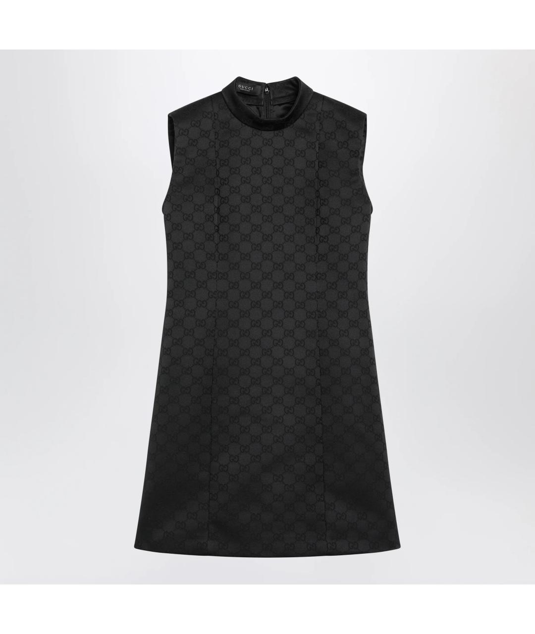 GUCCI Черное вискозное повседневное платье, фото 3