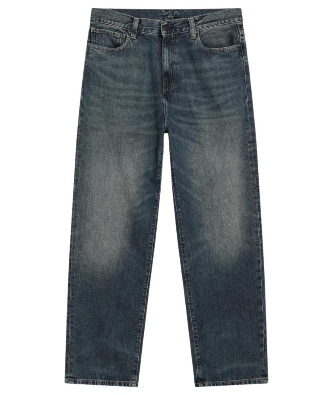 CARHARTT WIP Синие хлопковые прямые джинсы, фото 1