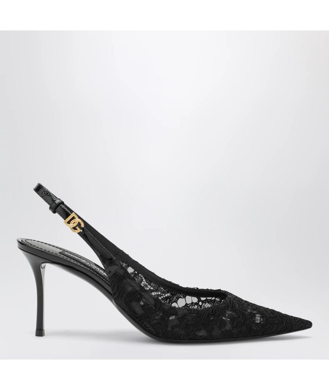 DOLCE&GABBANA Черные текстильные туфли, фото 3