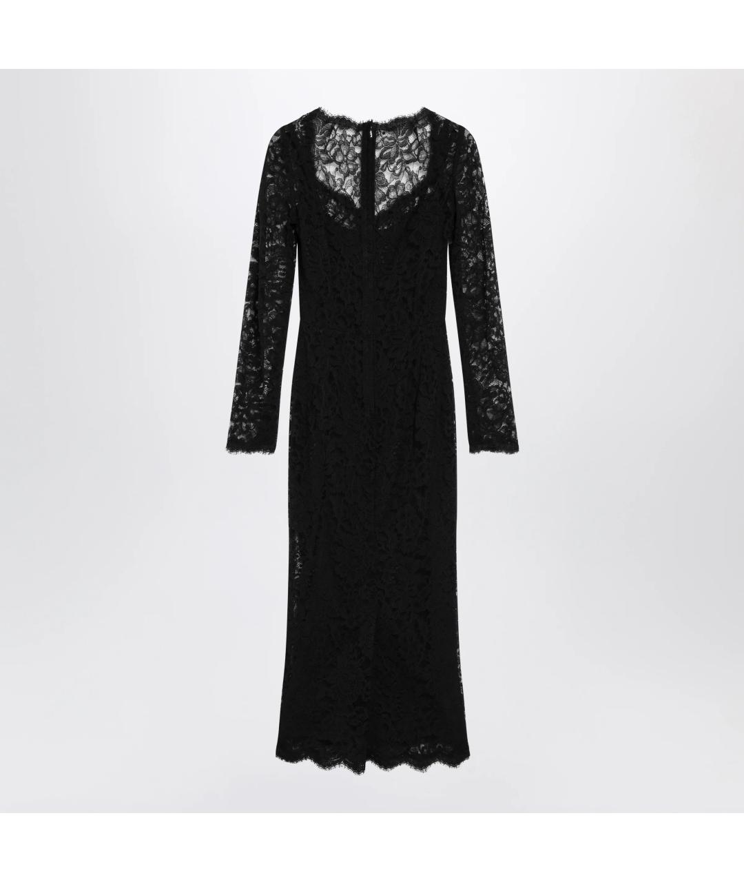 DOLCE&GABBANA Черное кружевное платье, фото 2