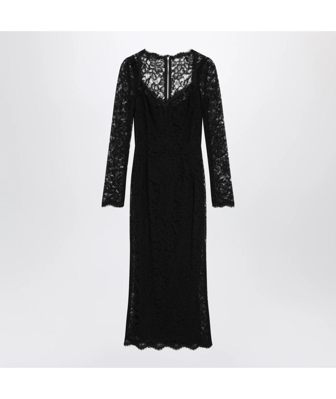 DOLCE&GABBANA Черное кружевное платье, фото 3
