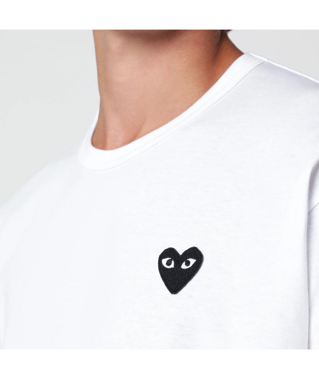 COMME DES GARÇONS SHIRT Белая хлопковая футболка, фото 2