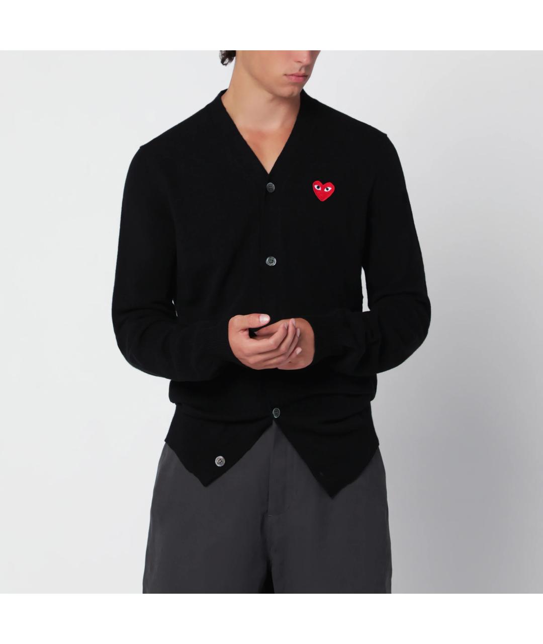 COMME DES GARÇONS SHIRT Черный шерстяной кардиган, фото 3