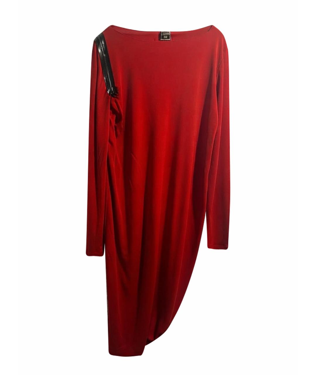 JEAN PAUL GAULTIER Красное вискозное вечернее платье, фото 1