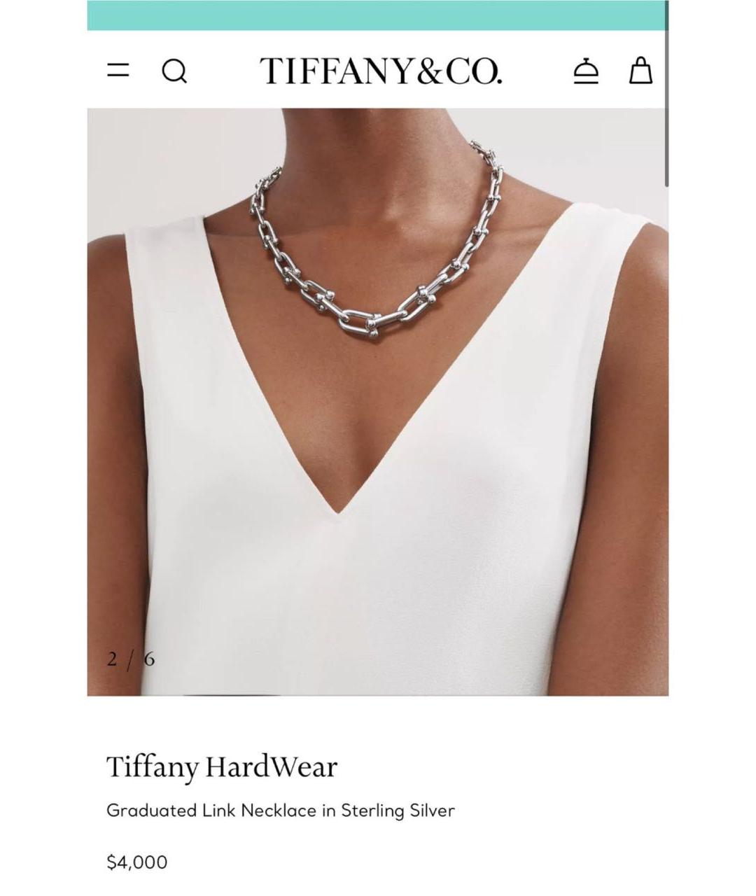 TIFFANY&CO Серебряное серебряное колье, фото 2