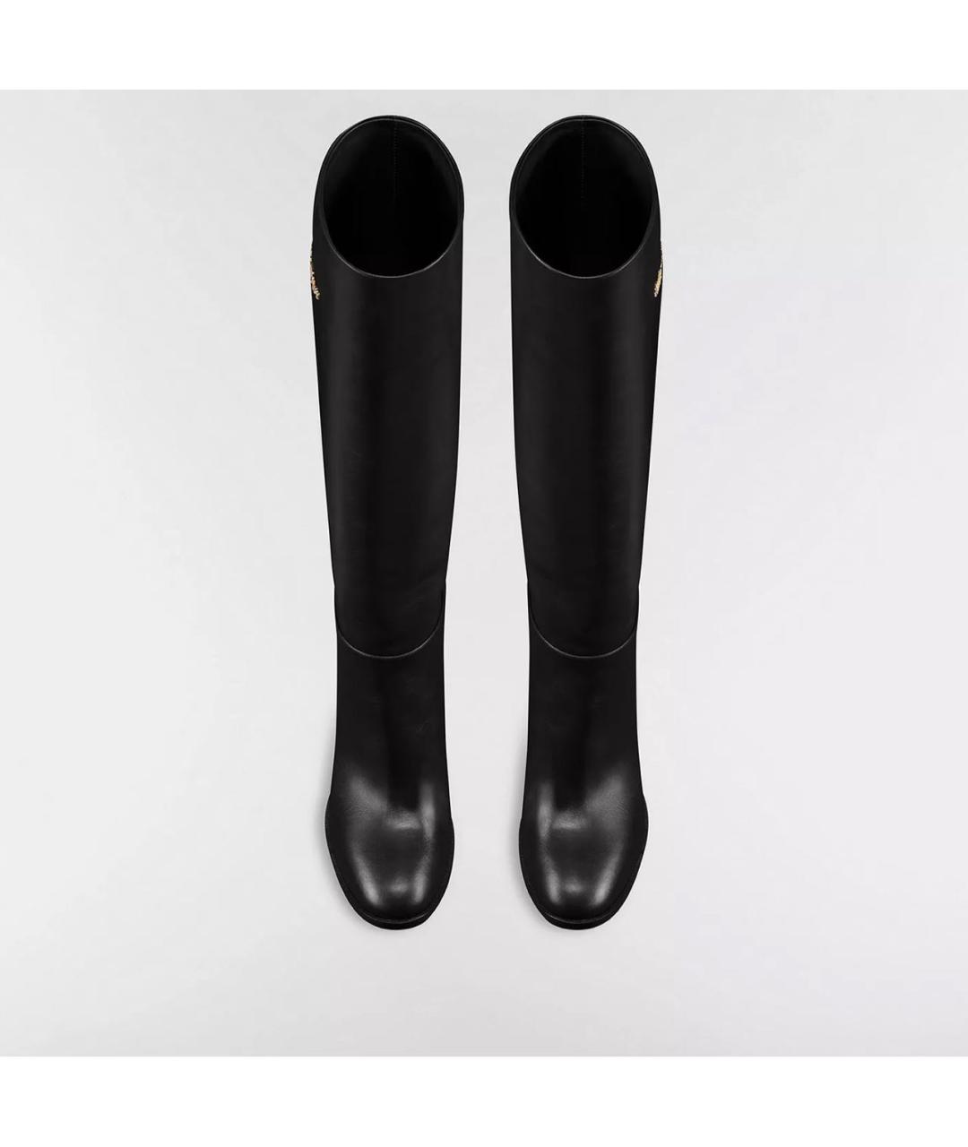 CHRISTIAN DIOR Черные кожаные сапоги, фото 5