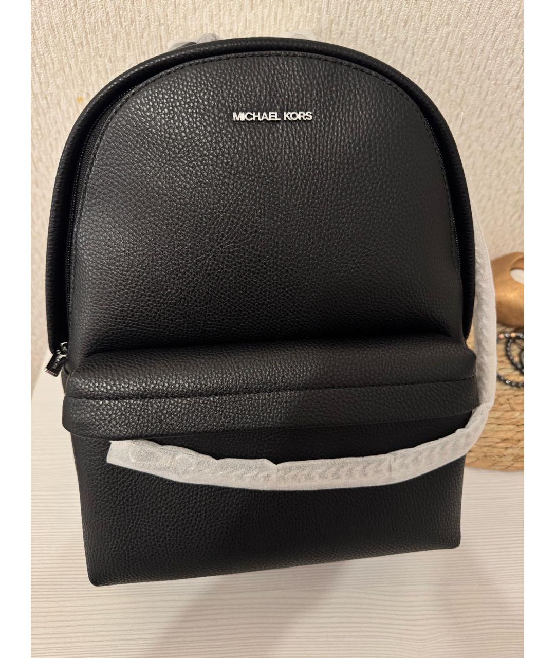 MICHAEL KORS Черный рюкзак из искусственной кожи, фото 2