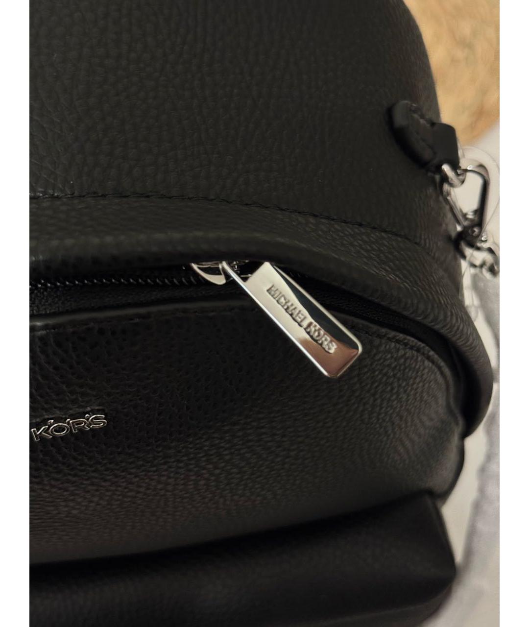 MICHAEL KORS Черный рюкзак из искусственной кожи, фото 3