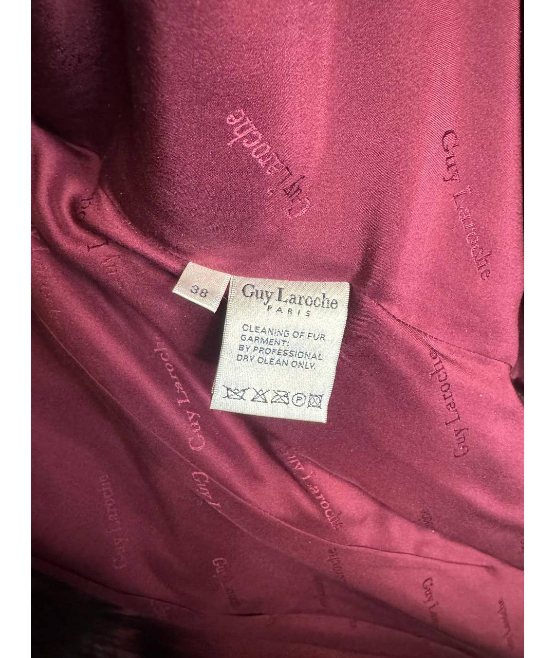 GUY LAROCHE Розовая меховая шуба, фото 4