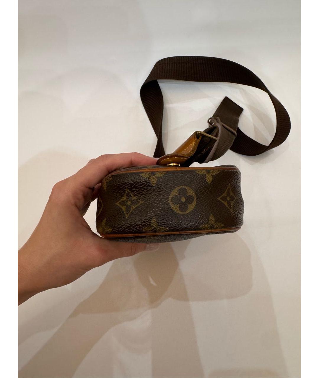 LOUIS VUITTON Коричневая сумка через плечо из канвы, фото 8