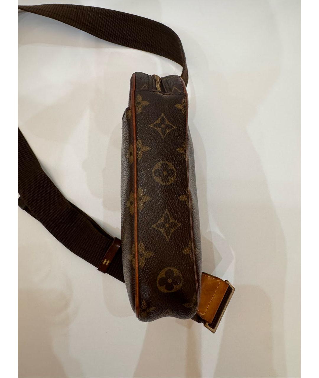 LOUIS VUITTON Коричневая сумка через плечо из канвы, фото 4